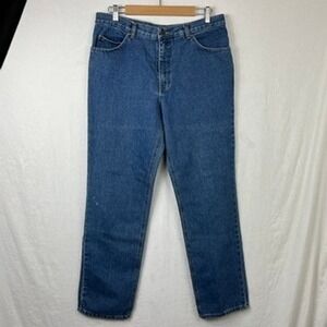 Vintage Landlubber Straight Mom Jeans 34x31‎ Distressed Medium Wash High Waist